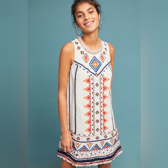 Anthropologie Dresses & Skirts - Anthropologie Akemi + Kin Reagan Embroidered Shift Dress Women’s 4 Small